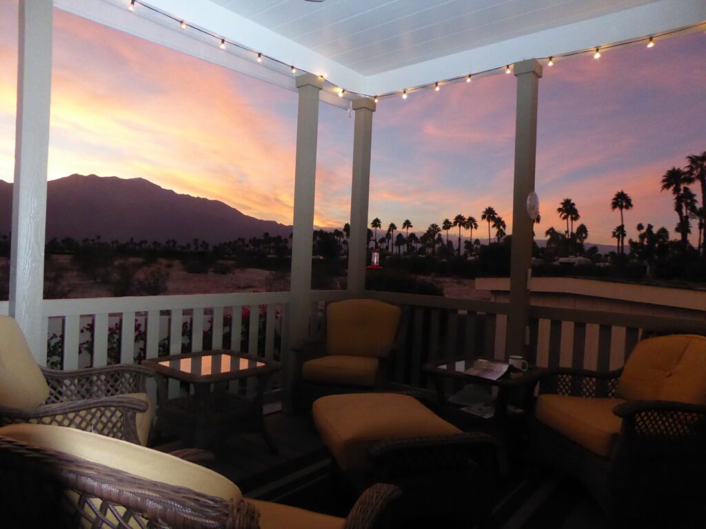 a beautiful sitting arrangement in the balcony